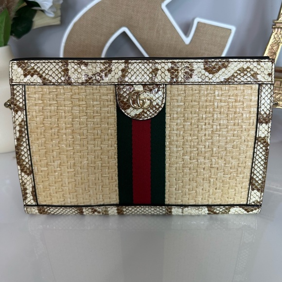 GUCCI
Snakeskin-Trimmed Small Ophidia Chain Bag - Picture 2 of 9